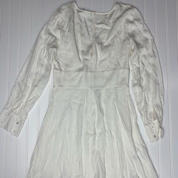 Bcbgeneration Ivory Empire Waist V-Neck Mini Dress Size S Nwot - Picture 9 of 12